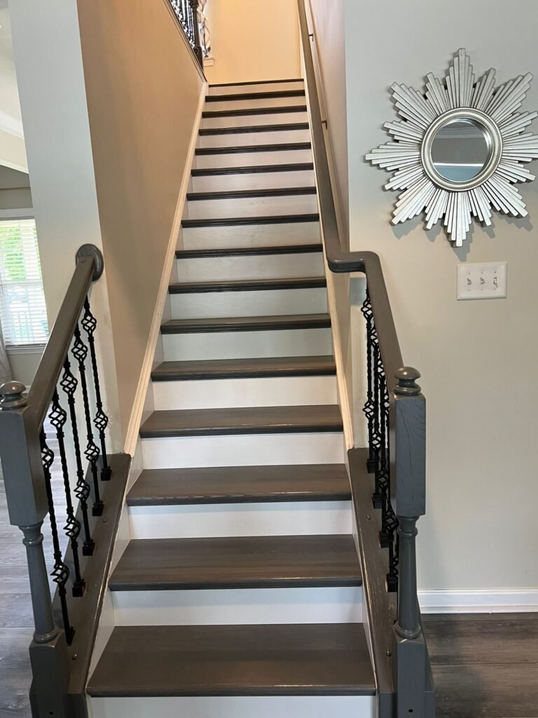 Two-Tone Staircase Refinishing