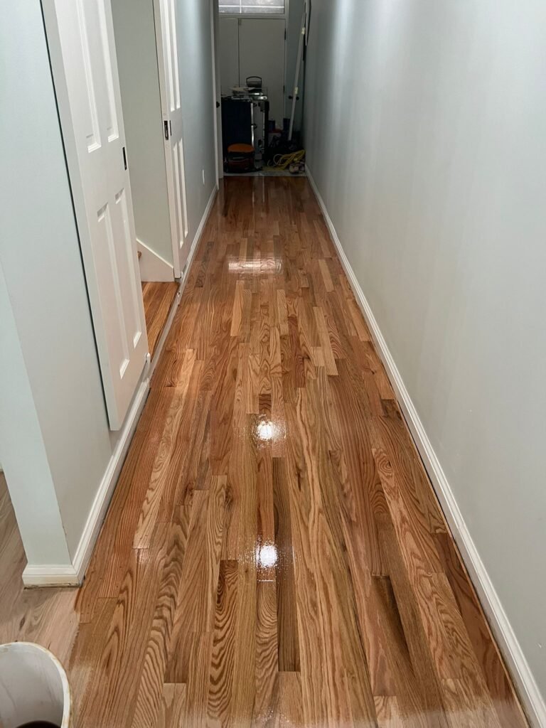 Hallway Hardwood Refinishing