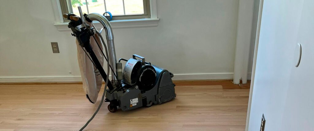 Hardwood Floor Sanding in Progress